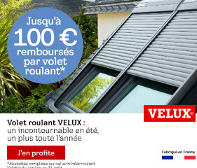 VELUX offre jusqu'à 100€ remboursés par volet roulant. Volet roulant VELUX : un incontournable en été, un plus toute l'année. Fabriqué en France.